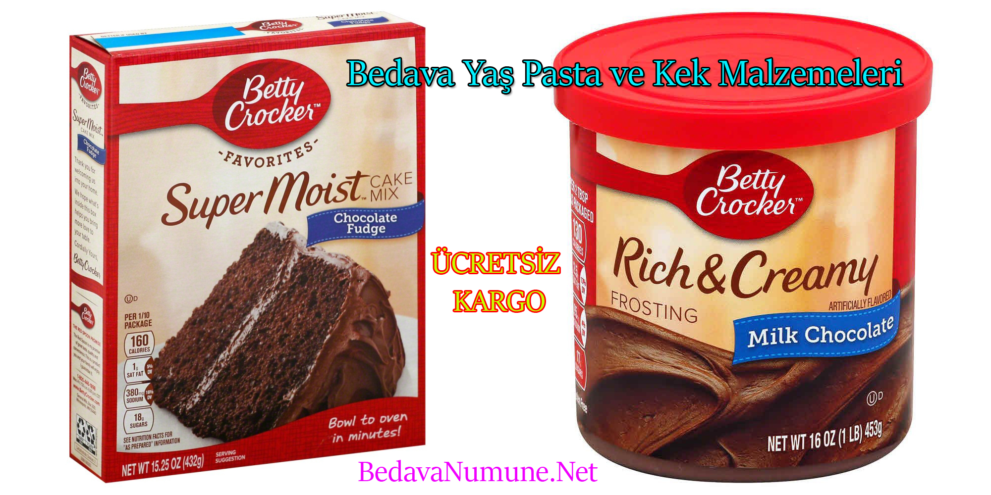 Bedava Yaş Pasta ve Kek Malzemeleri